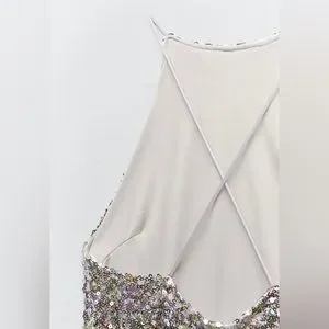 Zara Dresses Zara Sequin Knit Halter Dress Poshmark